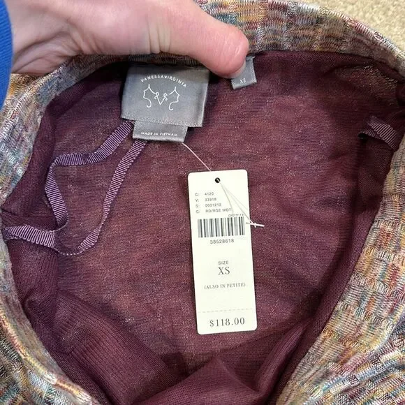 Vanessa Virginia Anthropologie NWT Asymmetric Midi Lined Spring Skirt Women XS - Picture 6 of 9